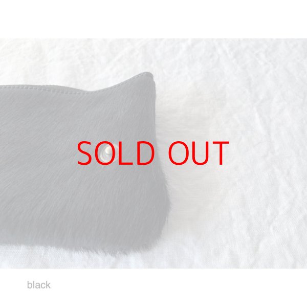 画像3: non-fragile　本革ハンバーガーポシェット用　両面ハラコ無地ポーチ(クリックポスト可) (3)