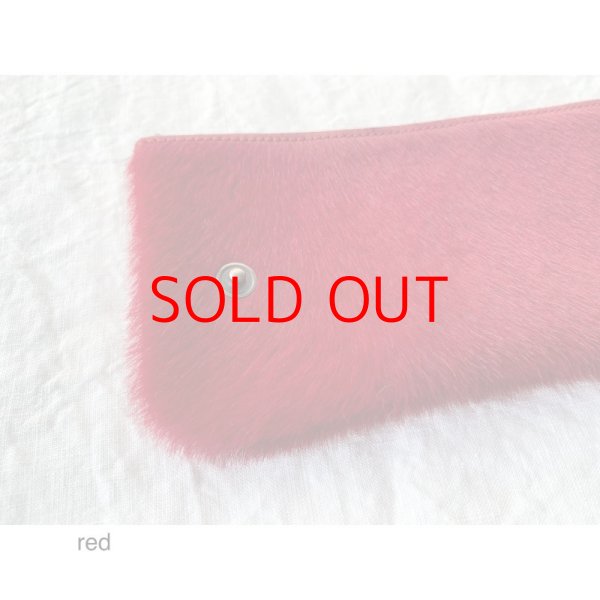 画像2: non-fragile　本革ハンバーガーポシェット用　両面ハラコ無地ポーチ(クリックポスト可) (2)