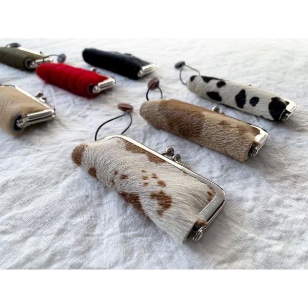 画像2: non-fragile　本革両面ハラコ印鑑ケース(クリックポスト可) (2)