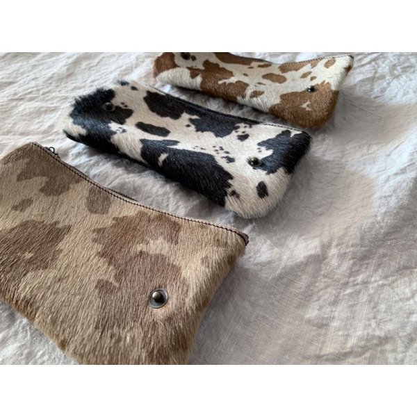 画像2: non-fragile　本革ハンバーガーポシェット用ハラコポーチ 【オーダー作品】(クリックポスト可) (2)