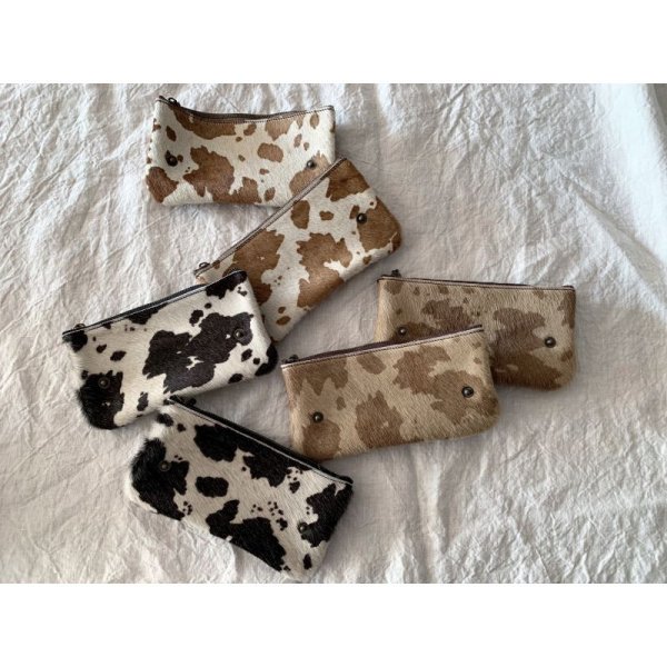 画像1: non-fragile　本革ハンバーガーポシェット用ハラコポーチ 【オーダー作品】(クリックポスト可) (1)