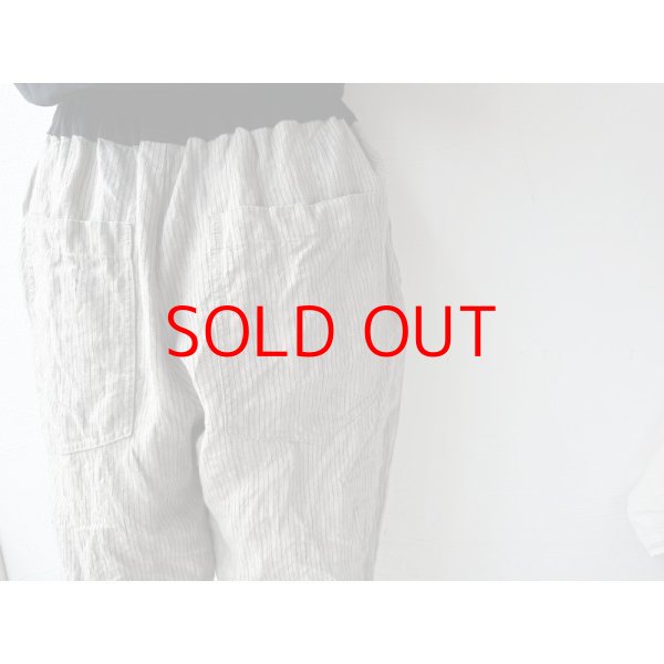 画像10: Luminaes リネン先染オーバーダイストライプ イージーパンツ (10)