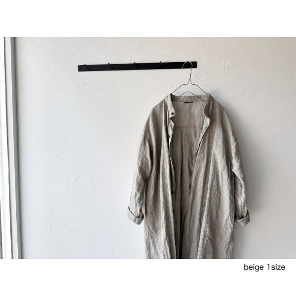 画像8: Luminaes リネン先染めオーバーダイストライプ シャツOP (8)