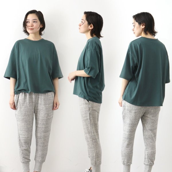 画像14: harmonie-Organic Cotton- 天竺 6ステッチ ドロップショルダー ハーフスリーブT 【クリックポスト発送可】 (14)