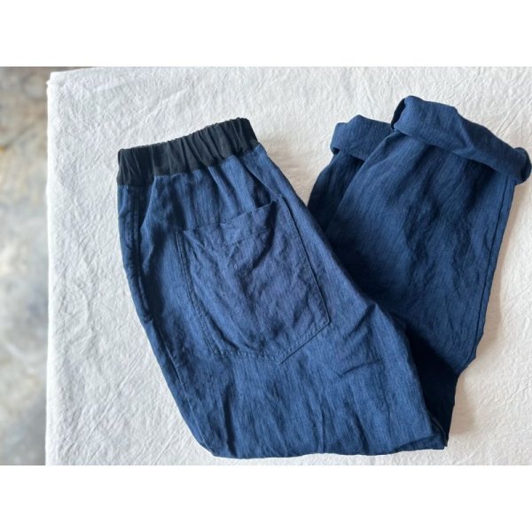 画像12: Luminaes リネン先染オーバーダイストライプ イージーパンツ (12)