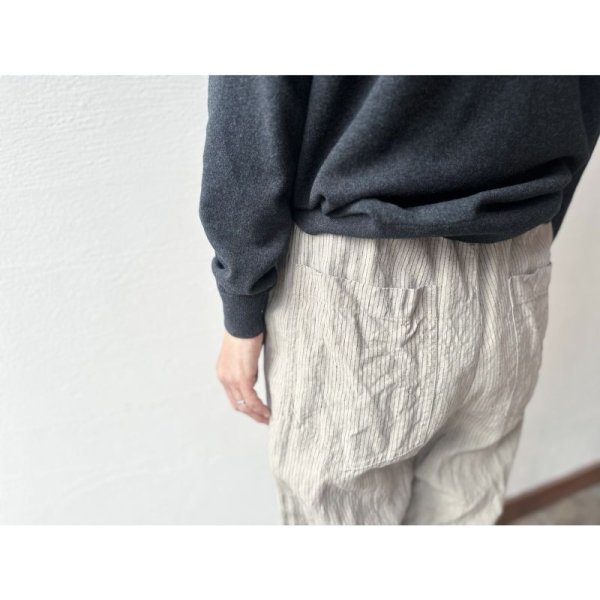 画像5: Luminaes リネン先染オーバーダイストライプ イージーパンツ (5)