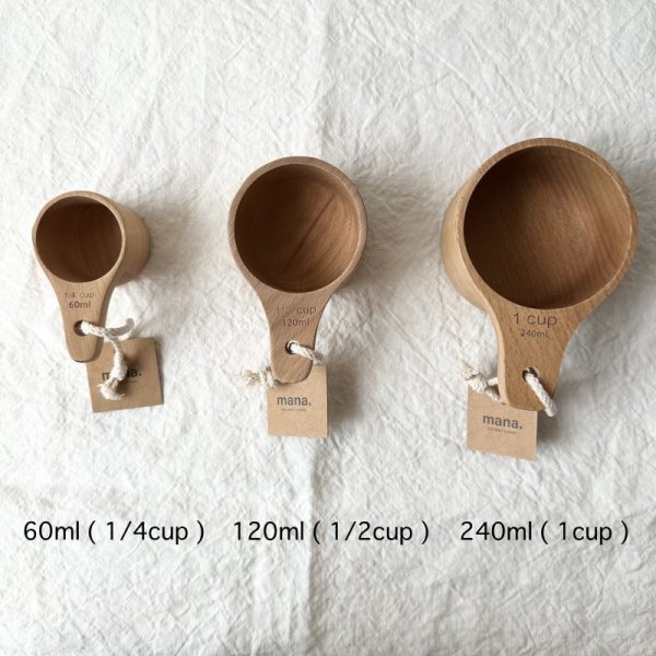 画像7: mana. 天然木の計量スプーン 3サイズ (7)