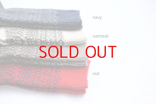 画像5: NISHIGUCHI KUTSUSHITA ウールジャガードソックスM(25~27cm)  (5)