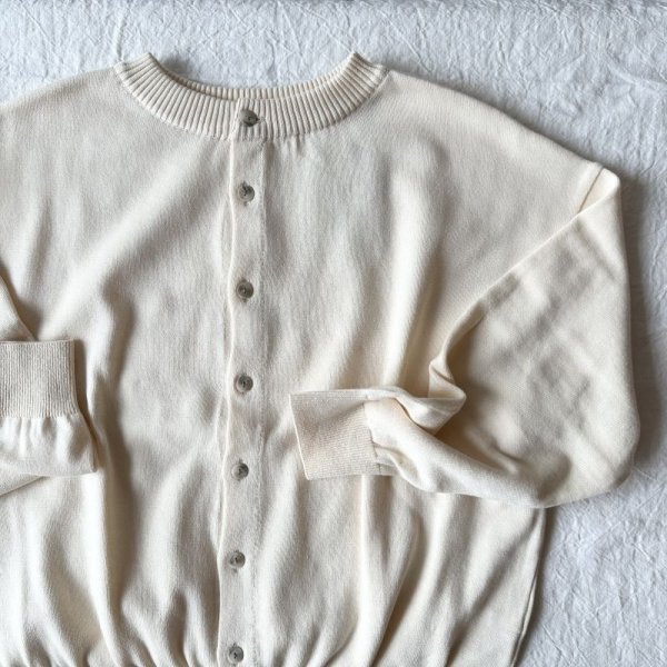 画像7: NARU 綿コーマ14G天竺 2wayニットカーディガン【レターパックプラス(600円)発送可能】 (7)