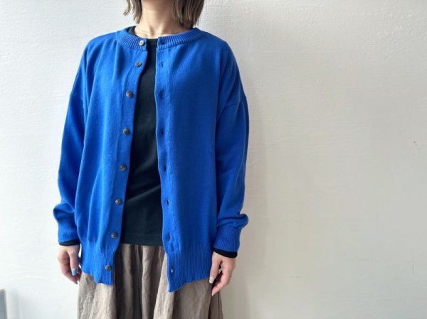 画像10: NARU 綿コーマ14G天竺 2wayニットカーディガン【レターパックプラス(600円)発送可能】 (10)