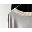画像10: *sale* NARU ライスニット 綿コーマ裾配色 ７分袖ニット (10)