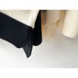 画像8: NARU ライスニット 綿コーマ裾配色 ７分袖ニット (8)