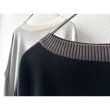 画像13: *sale* NARU ライスニット 綿コーマ裾配色 ７分袖ニット (13)