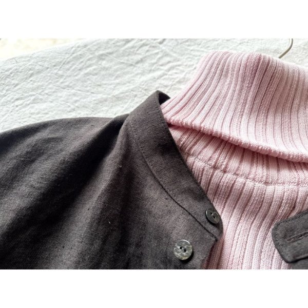 画像9: NARU 綿コーマ ランダムリブ タートルネック【1枚までクリックポスト可】 (9)