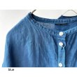 画像4: Luminaes×ちずぶるー 藍染めバンドカラーシャツ (4)