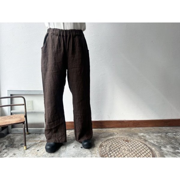 画像9: Luminaes heavy-linen frax dyed ブーツカットPT (9)