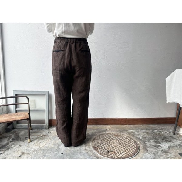 画像10: Luminaes heavy-linen frax dyed ブーツカットPT (10)