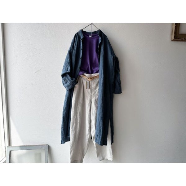 画像5: Luminaes リネン先染めオーバーダイストライプ シャツOP (5)