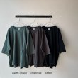 画像5: harmonie-Organic Cotton- 天竺 6ステッチ ドロップショルダー ハーフスリーブT 【クリックポスト発送可】 (5)