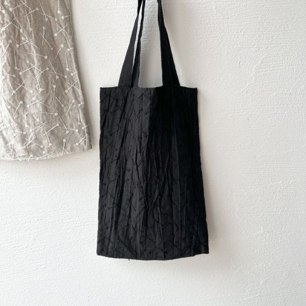 画像7: prit 60/1 リネンマチ針刺繍 × 60/1リネン 切替トート【クリックポスト（185円）発送可能】 (7)