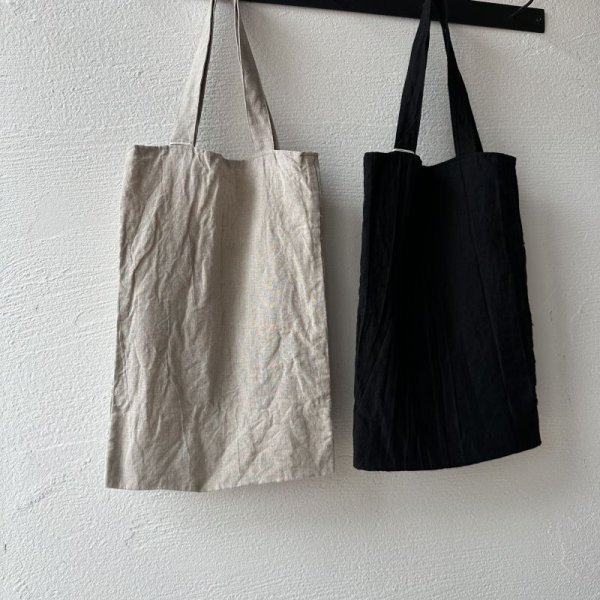画像2: prit 60/1 リネンマチ針刺繍 × 60/1リネン 切替トート【クリックポスト（185円）発送可能】 (2)
