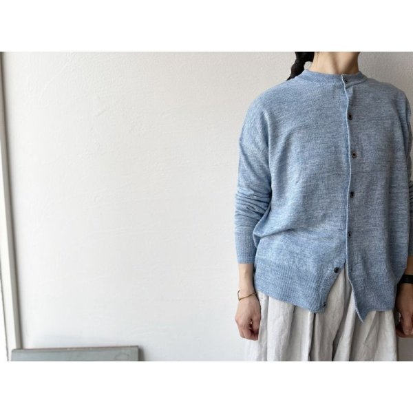 画像2: NARU TOSCO リネンニットカーディガン【クリックポスト(185円)発送可能】 (2)