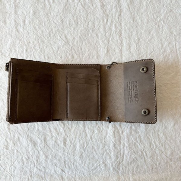 画像4: non-fragile Japan leather 三つ折り財布 (4)