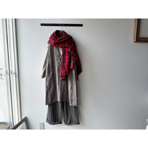 画像10: Luminaes heavy-linen frax dyed gilet (10)