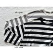 画像9: prit 40/2インド超長綿天竺ボーダー クルーネックビッグTシャツ (9)