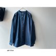 画像10: *sale40%off* prit サテンダブルストライプ スタンドカラーギャザーブラウス (10)