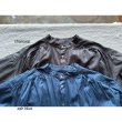 画像1: *sale40%off* prit サテンダブルストライプ スタンドカラーギャザーブラウス (1)