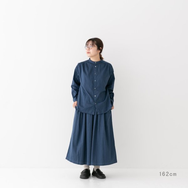 画像13: prit サテンダブルストライプ タックスカート【レターパックプラス（600円）発送可能】 (13)