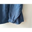 画像11: *sale40%off* prit サテンダブルストライプ スタンドカラーギャザーブラウス (11)