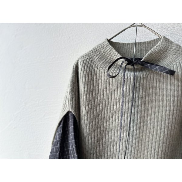 画像11: nouvelles du paradis ミニチェックドライワッシャー チョーカーネックブラウス【クリックポスト(185円)発送可能】 (11)