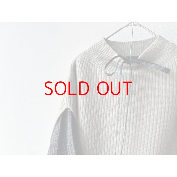 画像11: nouvelles du paradis ミニチェックドライワッシャー チョーカーネックブラウス【クリックポスト（185円）発送可能】 (11)