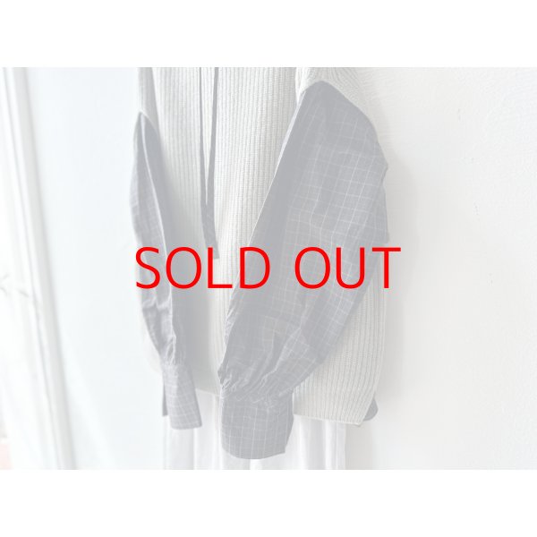 画像12: nouvelles du paradis ミニチェックドライワッシャー チョーカーネックブラウス【クリックポスト（185円）発送可能】 (12)