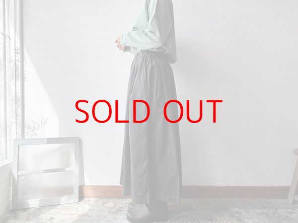 画像4: *sale50%off* prit サテンダブルストライプ タックスカート【レターパックプラス（600円）発送可能】 (4)