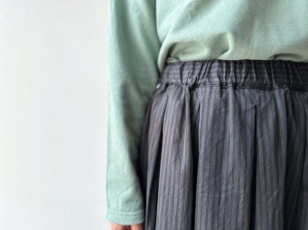 画像5: prit サテンダブルストライプ タックスカート【レターパックプラス（600円）発送可能】 (5)