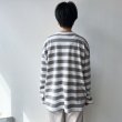 画像5: prit 40/2インド超長綿天竺ボーダー クルーネックビッグTシャツ (5)