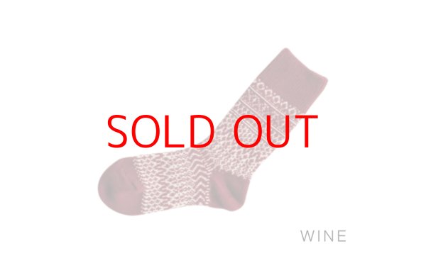 画像12: NISHIGUCHI KUTSUSHITA ウールジャガードソックスS(23~25cm)  (12)