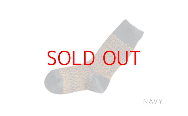 画像11: NISHIGUCHI KUTSUSHITA ウールジャガードソックスS(23~25cm)  (11)