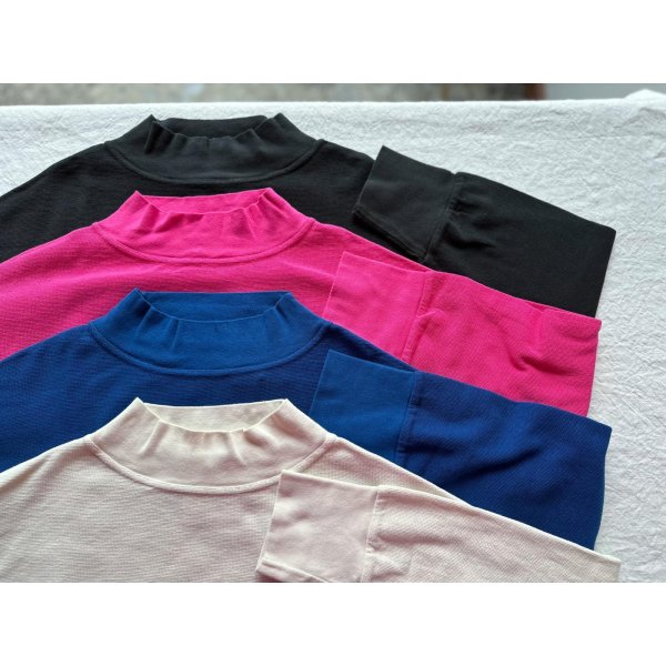 画像5: grin ミニ畦ワッフル モックプルオーバー (5)