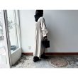 画像6: Luminaes ベルギーリネンキャンバス チビ襟バイカラーギャザーOP (6)