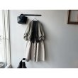 画像2: *sale40%off* prit サテンダブルストライプ スタンドカラーギャザーブラウス (2)