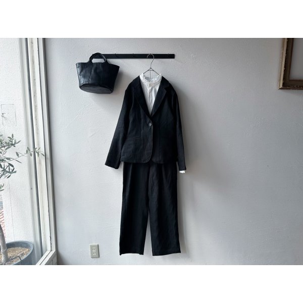 画像9: nouvelles du paradis ストライプクロス&アメリカンブロードクロス フリルブラウス【クリックポスト(185円)発送可能】 (9)