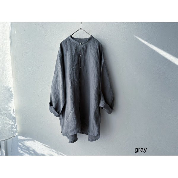 画像16: Luminaes 1/60手染めリネン ロングシャツ 【unisex】 (16)