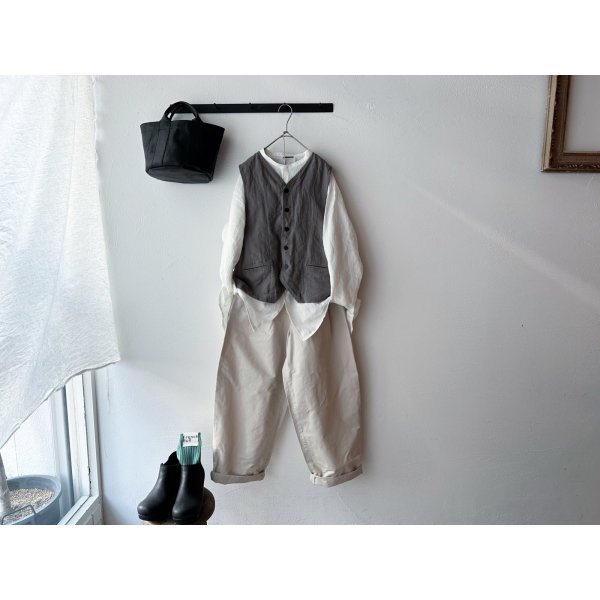 画像5: NATURALLAUNDRY コットンリネンカルゼ ビッグチノPT (5)