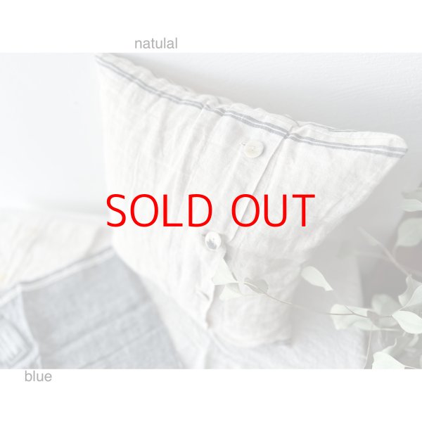 画像2: *sale30%off* Lino e Lina クッションカバー デュオ ブルー【1枚までクリックポスト可】 (2)