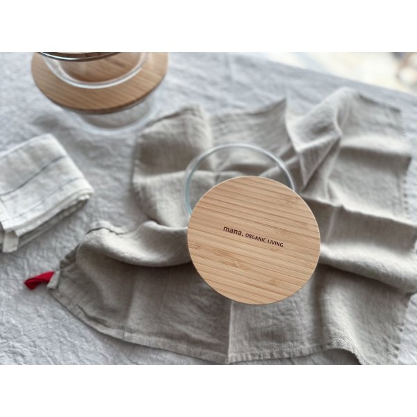 画像2: mana. 竹と耐熱ガラス容器 ラウンド (2)