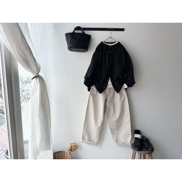 画像4: NATURALLAUNDRY コットンリネンカルゼ ビッグチノPT (4)